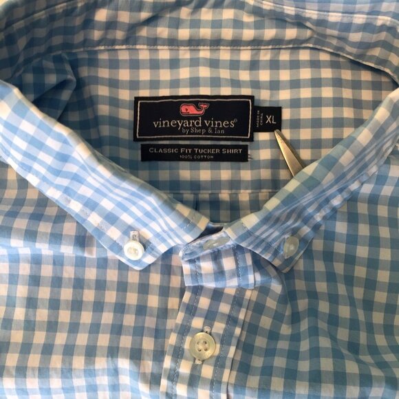 Vineyard Vines Classic Fit Tucker Shirt Button Down Men’s XL - Blue Check - Picture 6 of 10